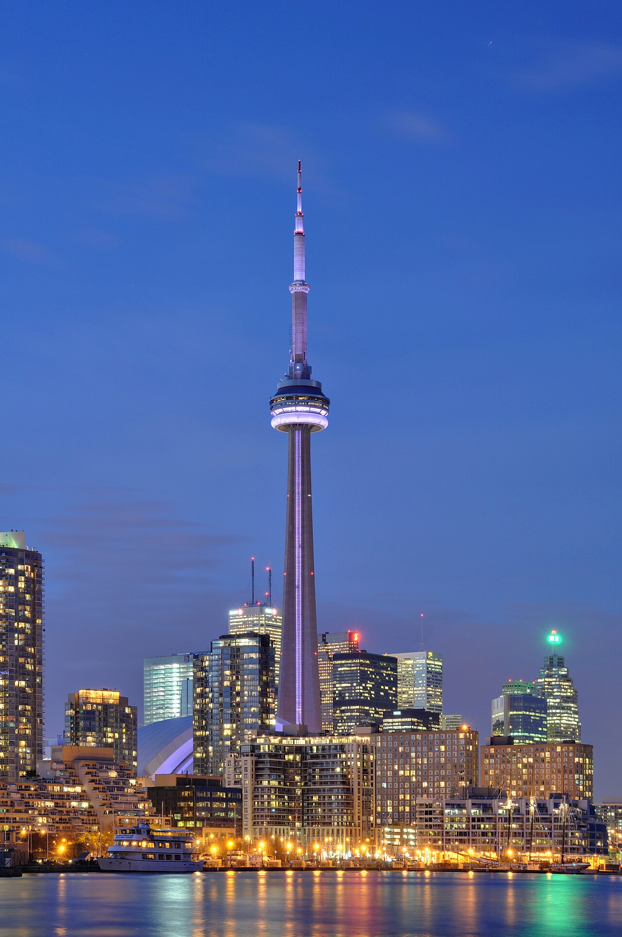 CN Tower at night, near the theatre